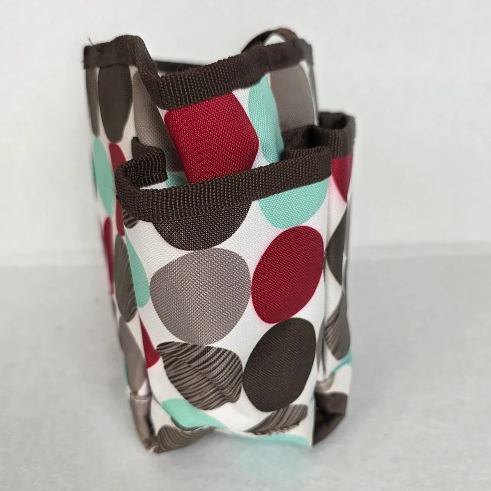 Thirty-One Littles Carry All Caddy Polka Dot Multi-Color Utility Organizer Tote